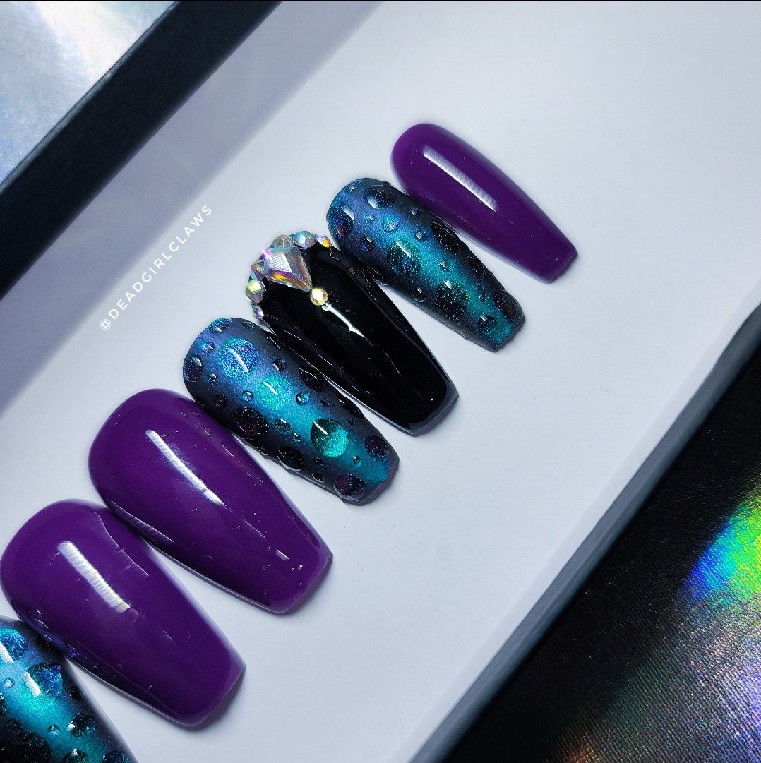 Spring Rain Press on Nail Set