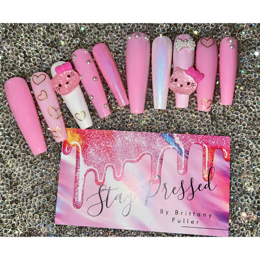 Hello Kitty Pink Princess Press On Nails