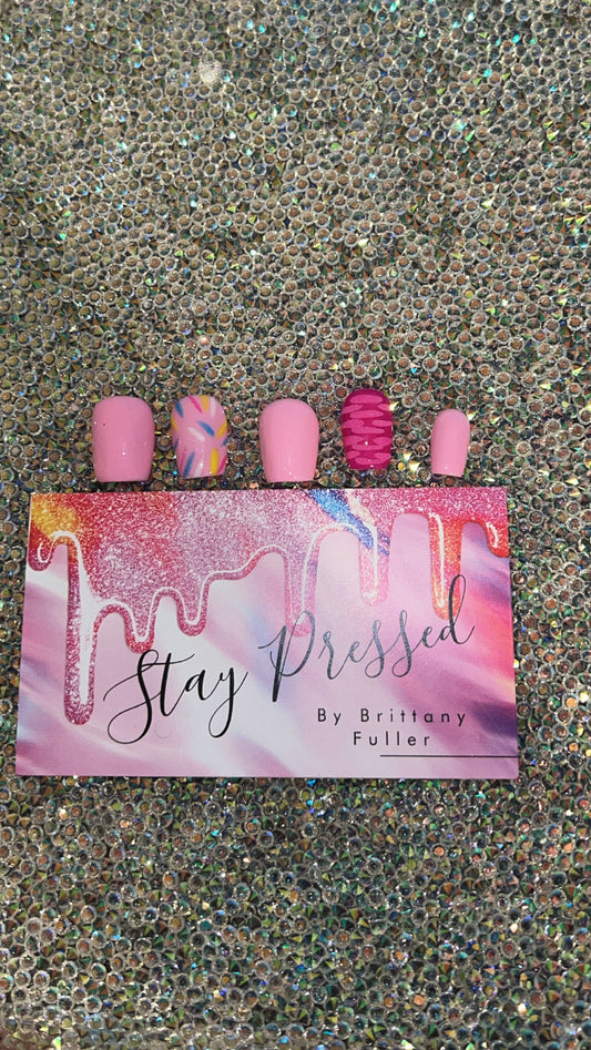 Short Sprinkle Croc Press On Nails