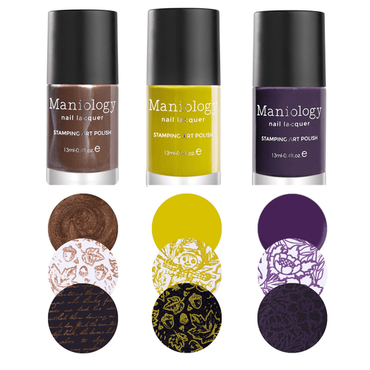 Perfect Trio: 3-Piece Deep Autumn Nail Stamping Polish Set