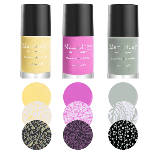 Perfect Trio: 3-Piece Sunny Meadow Nail Stamping Polish Set