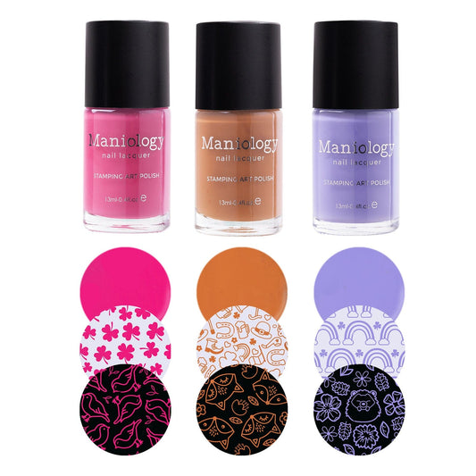 Sunshower: 3-Piece Cream Stamping Polish Set